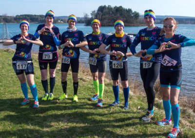 Läufer mit Herz beim Finale der Winterlauf-Challenge am Steinberger See